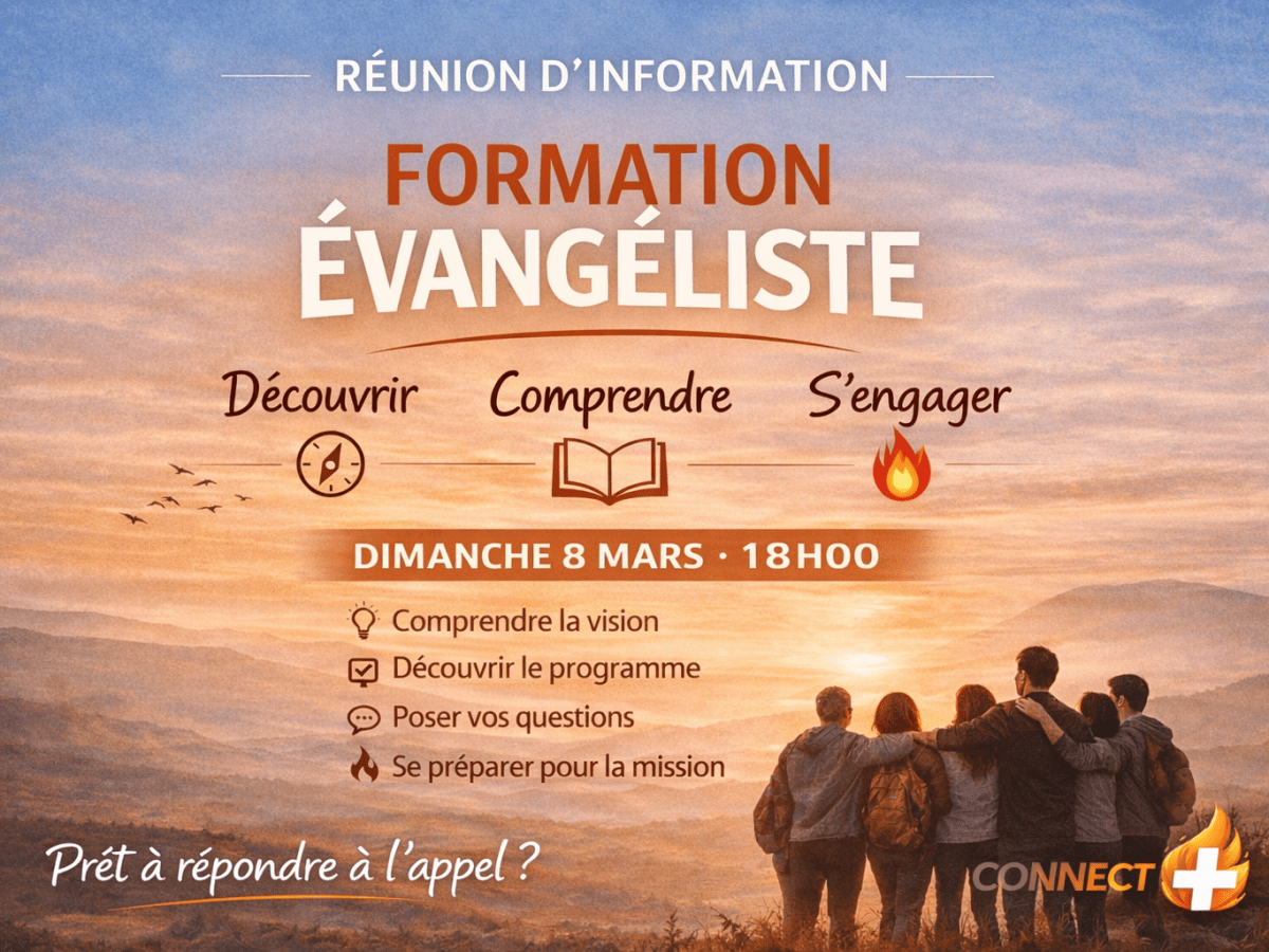 RÉUNION D’INFORMATION – FORMATION ÉVANGÉLISTE&nbsp;CONNECT+